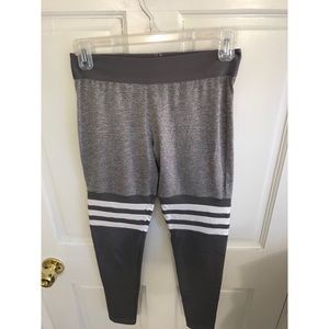 Bombshell silver thigh high mid rise leggings